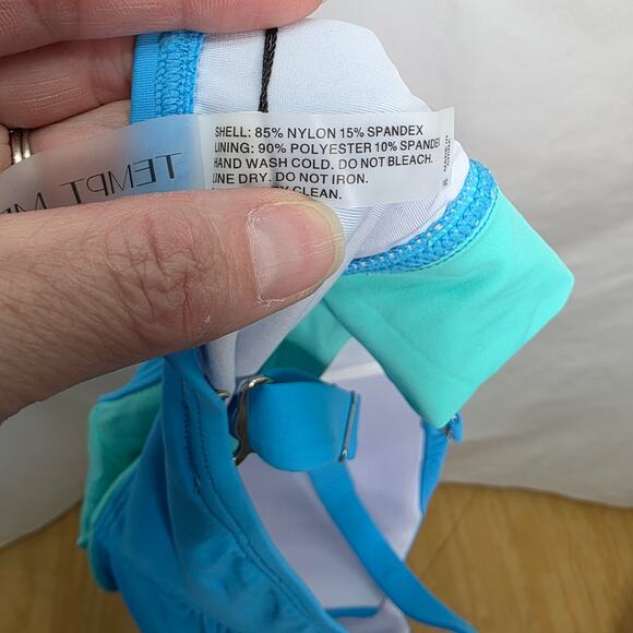 Tempt Me Women Plus Size High Waisted Bikini Bandeau Two Piece Swimsuit 22W-NEW - Picture 10 of 16